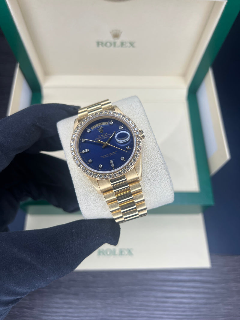 Rolex Day-Date 36 | Custom Dial & Bezel 18238 | Pre-owned 1990s