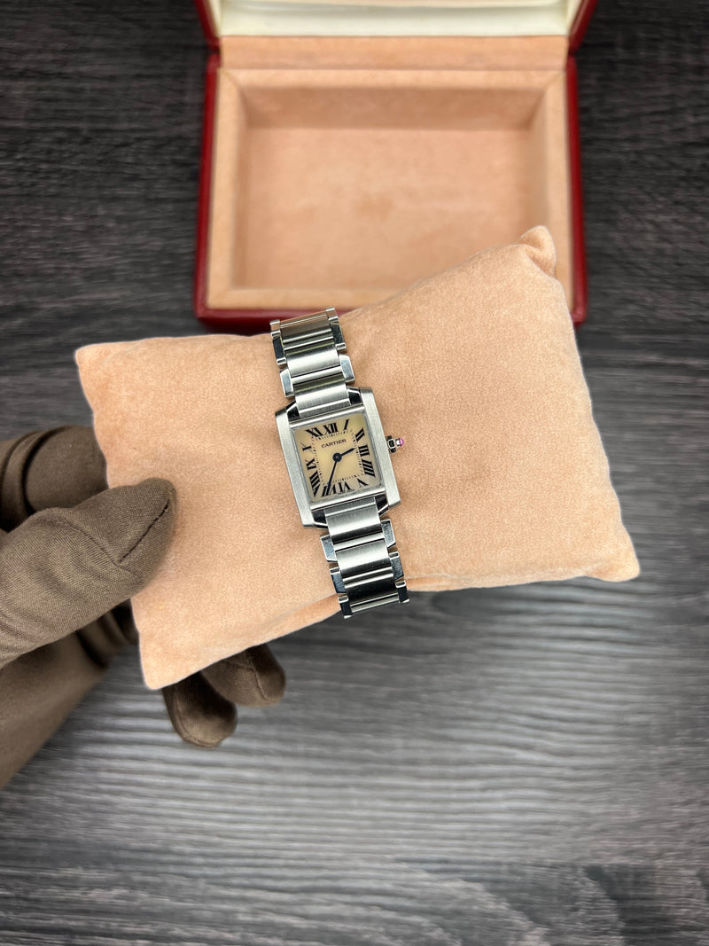 Cartier Tank Francaise | MOP dial W51008Q3 | Pre-owned 2008
