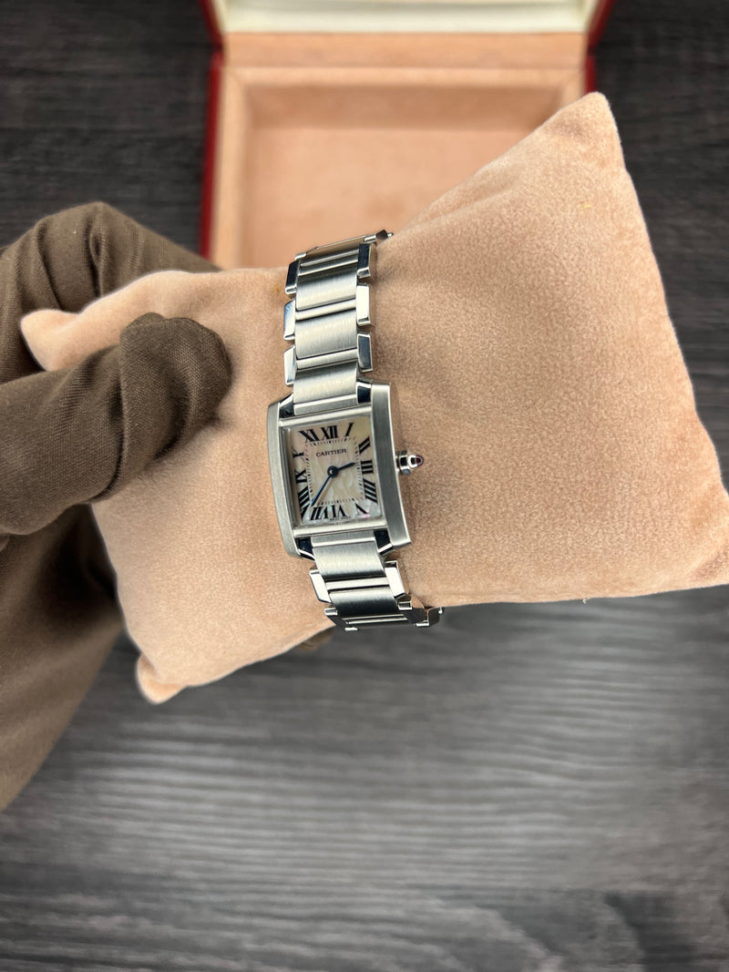 Cartier Tank Francaise | MOP dial W51008Q3 | Pre-owned 2008
