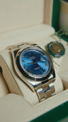 Rolex Datejust II | Azzurro Roman Numeral Dial 116300 | Pre-owned 2016