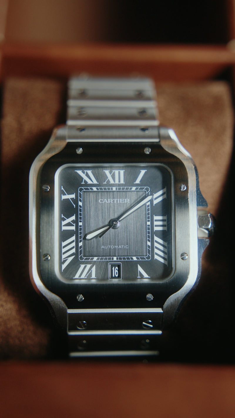 Cartier Santos Large | Slate Grey WSSA0037 | Pre-owned 2022